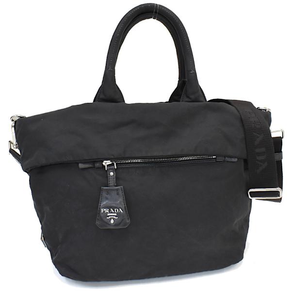 PRADA（プラダ） リバーシブル 2way トートバッグ ナイロン ブラック