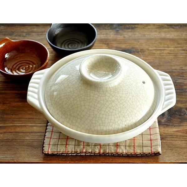 食器 和食器 おしゃれ 土鍋 墨貫入土鍋8号 浅型 モダン 日本製 万古焼