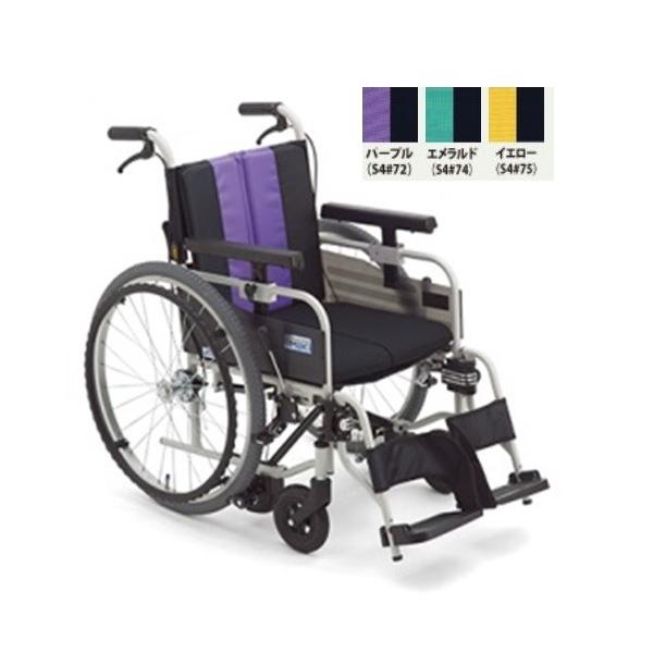 ミキ ミキ 自走式車いす BAL-R1 ノーパンクタイヤ ナイロンブルー 座幅