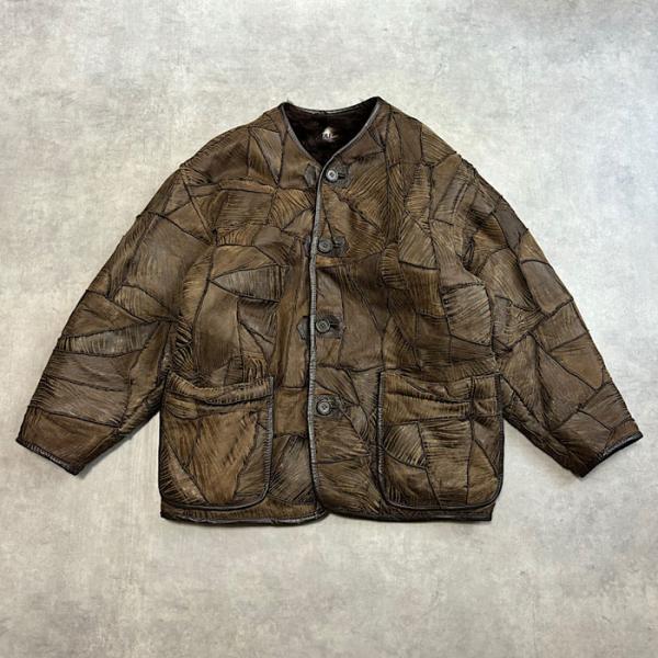 80's HAI SPORTING GEAR by Issey Miyake Putchwork Mouton Jacket 80