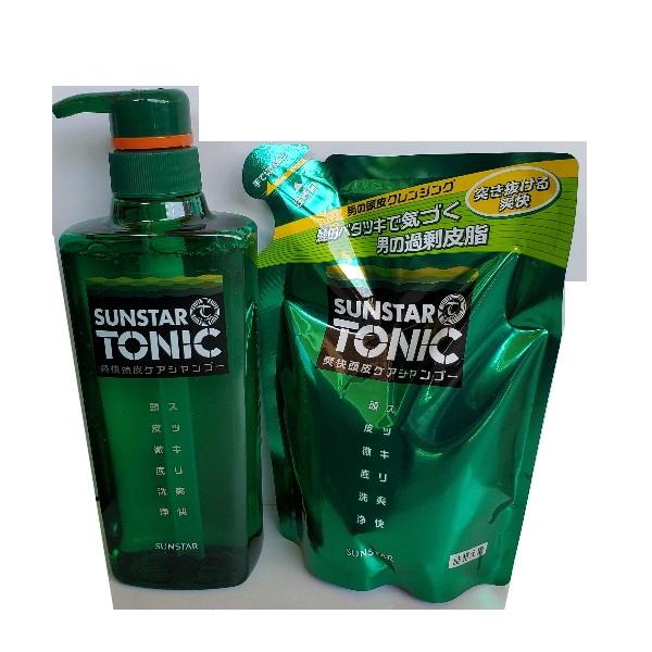 サンスター サンスタートニック爽快頭皮ケアシャンプー 本体480ml＋詰