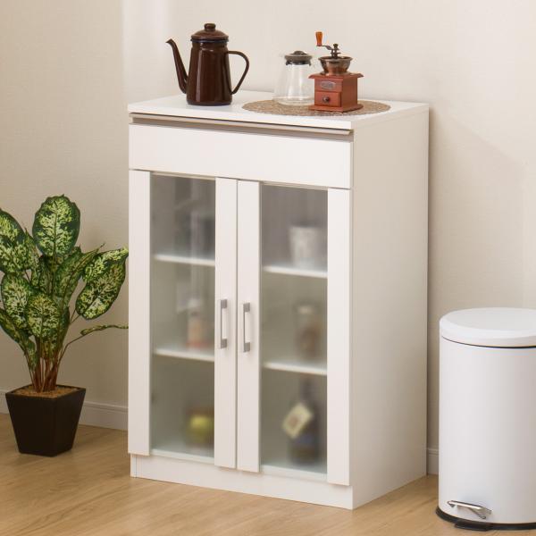 ニトリ（NITORI） 幅60cm キャビネット (フォルムN SK9060D WH） 食器