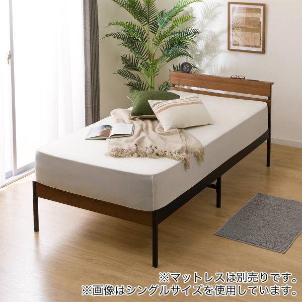 ニトリ（NITORI） すのこセミダブルベッドフレーム(XB101 MBR/BK