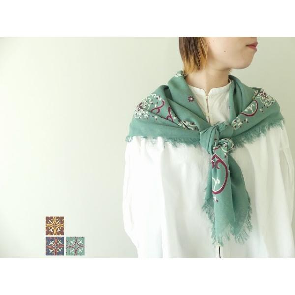 希少】KAPITAL キャピタル フリンジバンダナストール パープル リネン