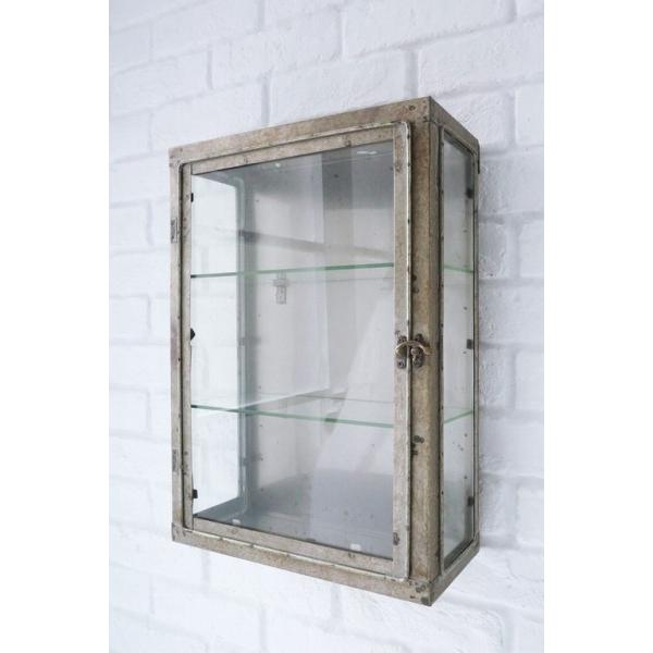 コレクションケース 壁掛け ガラスケース ビンテージ加工 バリヤード