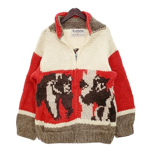 KANATA（カナタ） カウチン ニット クマ CA-08837 古着 カーディガン
