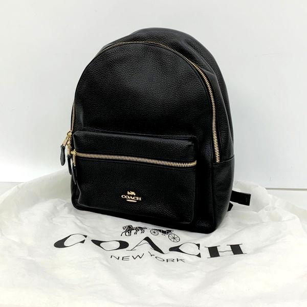 COACH（コーチ） リュック F30550 レザー バッグ レディース ブラック