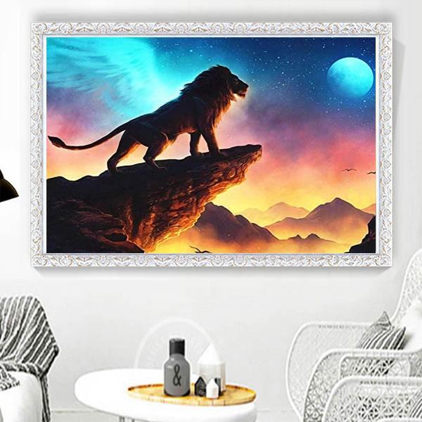 中級 フル ダイヤモンドアート キット ビーズ刺繍 ライオン キング