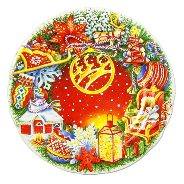 2025 ジアン クリスマスプレートイヤープレート ファンタジー レッド