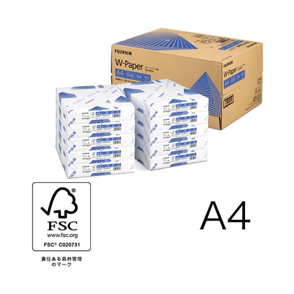 FUJIFILM（フジフイルム） A4コピー用紙 W-Paper 5000枚/10冊/箱