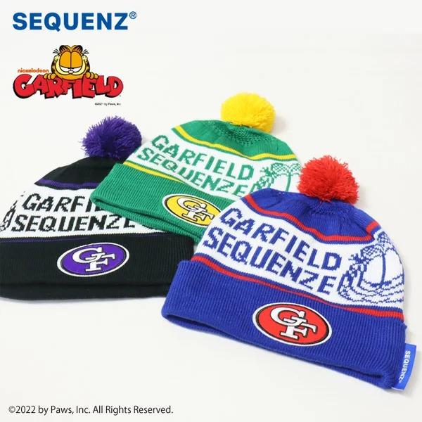 SEQUENZ ガーフィールド ボンボン付き ニットキャップ ニット帽 メンズ