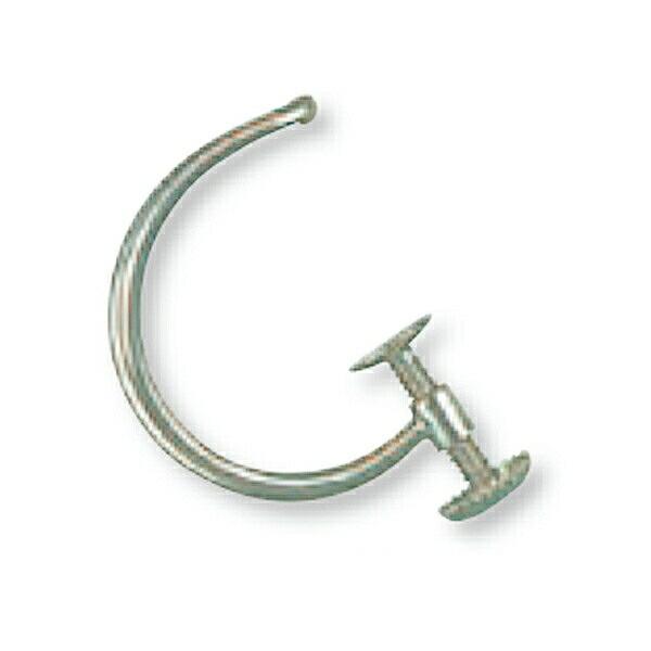 1個売り】 イヤリングパーツ 14金 ホワイトゴールド ネジ式イヤリング