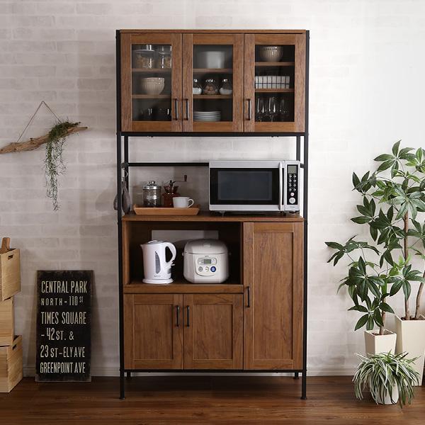 食器棚 レンジ台 炊飯器置き台 スライド キッチン 収納 棚 ラック 大