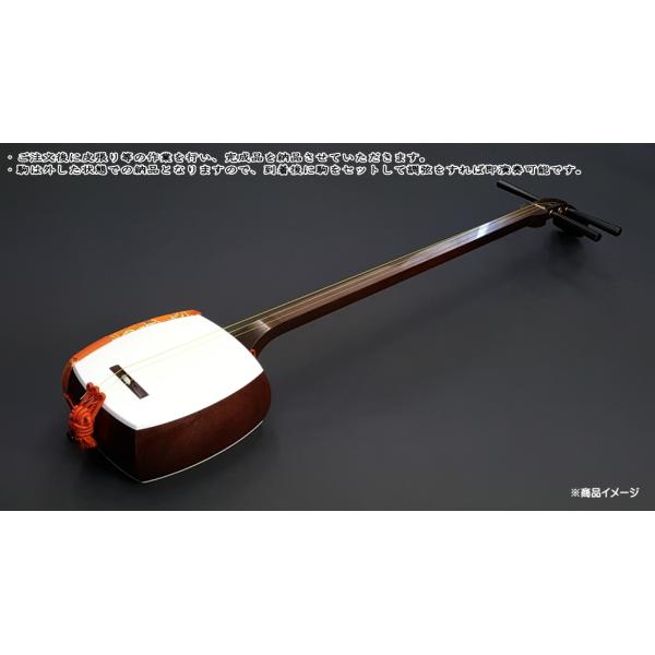 日本舞踊小道具三味線本体 木製 3弦 紫色収納袋付き 日本舞踊小道具