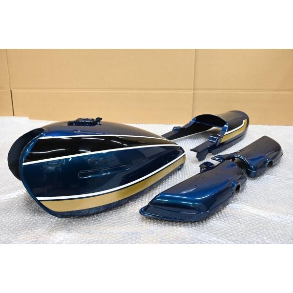 K-072 新品 Z1 Z2 750RS ロングピッチ 青玉虫 外装セット タンク 左右