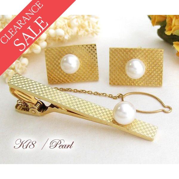 18金 ネクタイピン カフス メンズジュエリー スーツ フォーマル