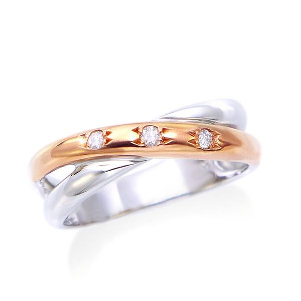 ジュエリーツツミ K10ホワイトゴールド/K10ピンクゴールドダイヤモンド