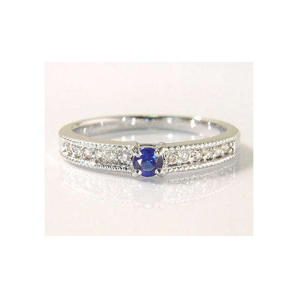 指輪 リング ブルーサファイア ダイヤモンド decenza PT900・K18・K10