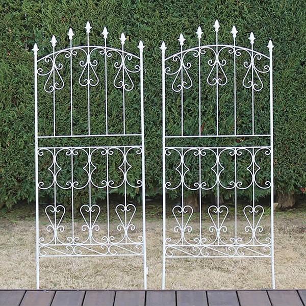 アイアンフェンス ガーデニング 庭 自立式 ホワイト おしゃれ