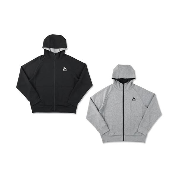 EGOZARU（エゴザル） ソリッド ジップアップ スウェットパーカー (EZSW