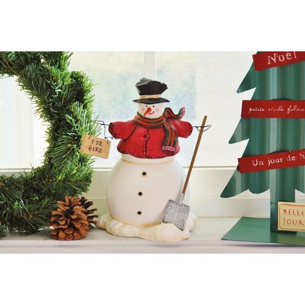 クリスマス雑貨 スノーマン USA レア物 ドール フィギア シャベル