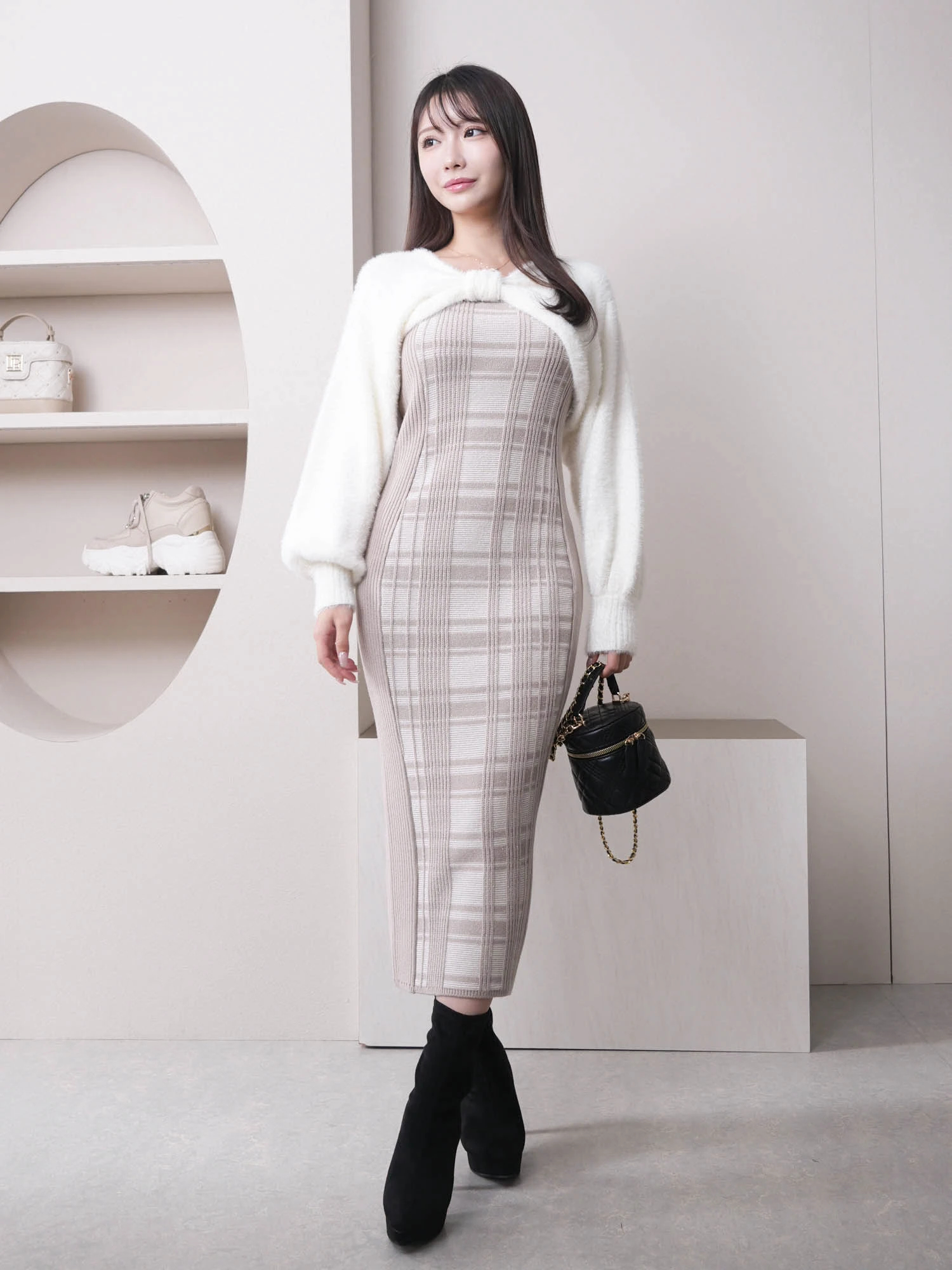 LIP SERVICE（リップサービス）｜ リボンフェザーアンサンブルロング