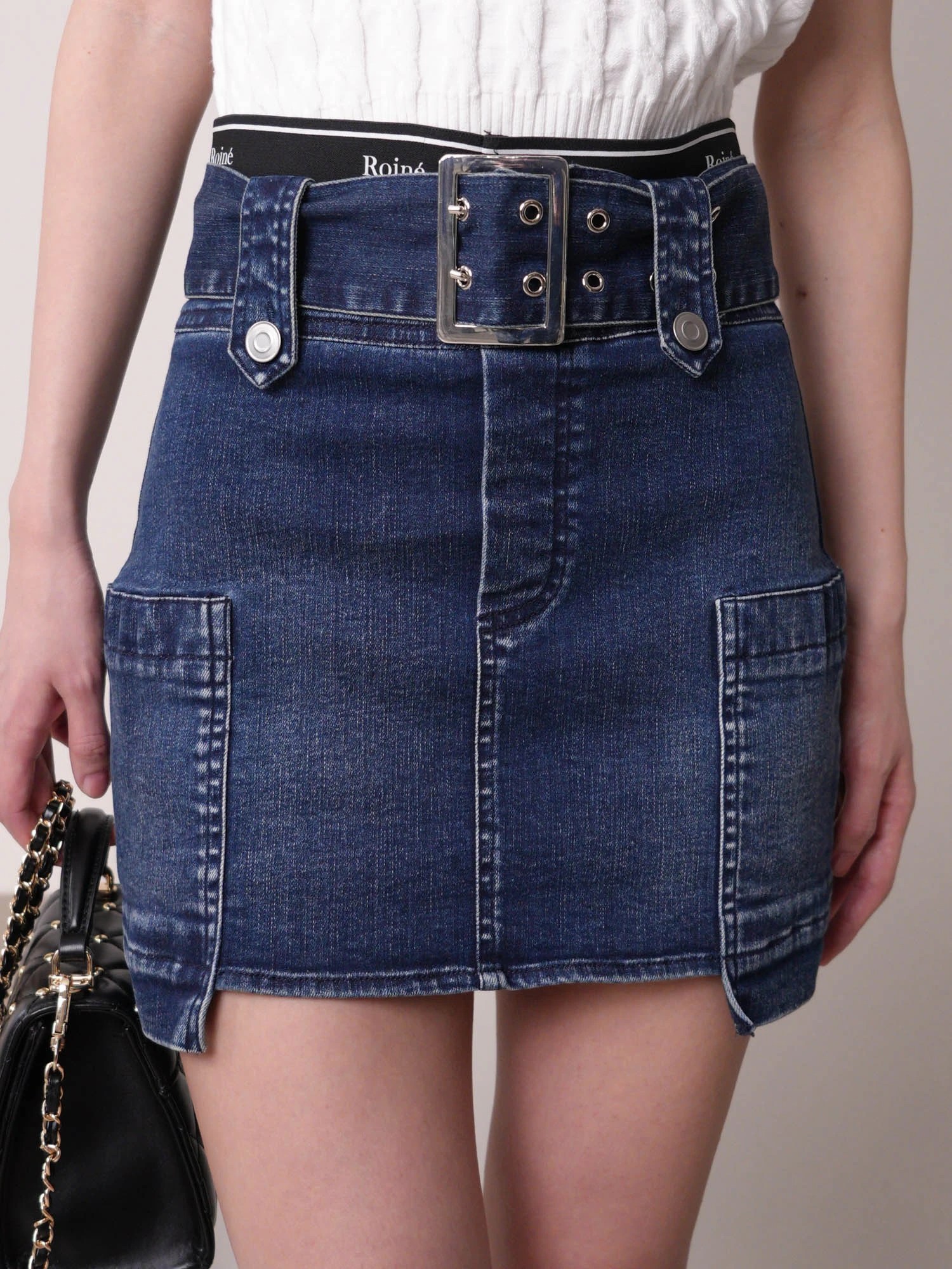 LIP SERVICE（リップサービス）｜ ウエストロゴデニムスカート