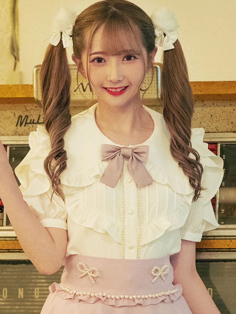 ラッフルスリーブタックブラウス - Ank Rouge(アンクルージュ)のシャツ