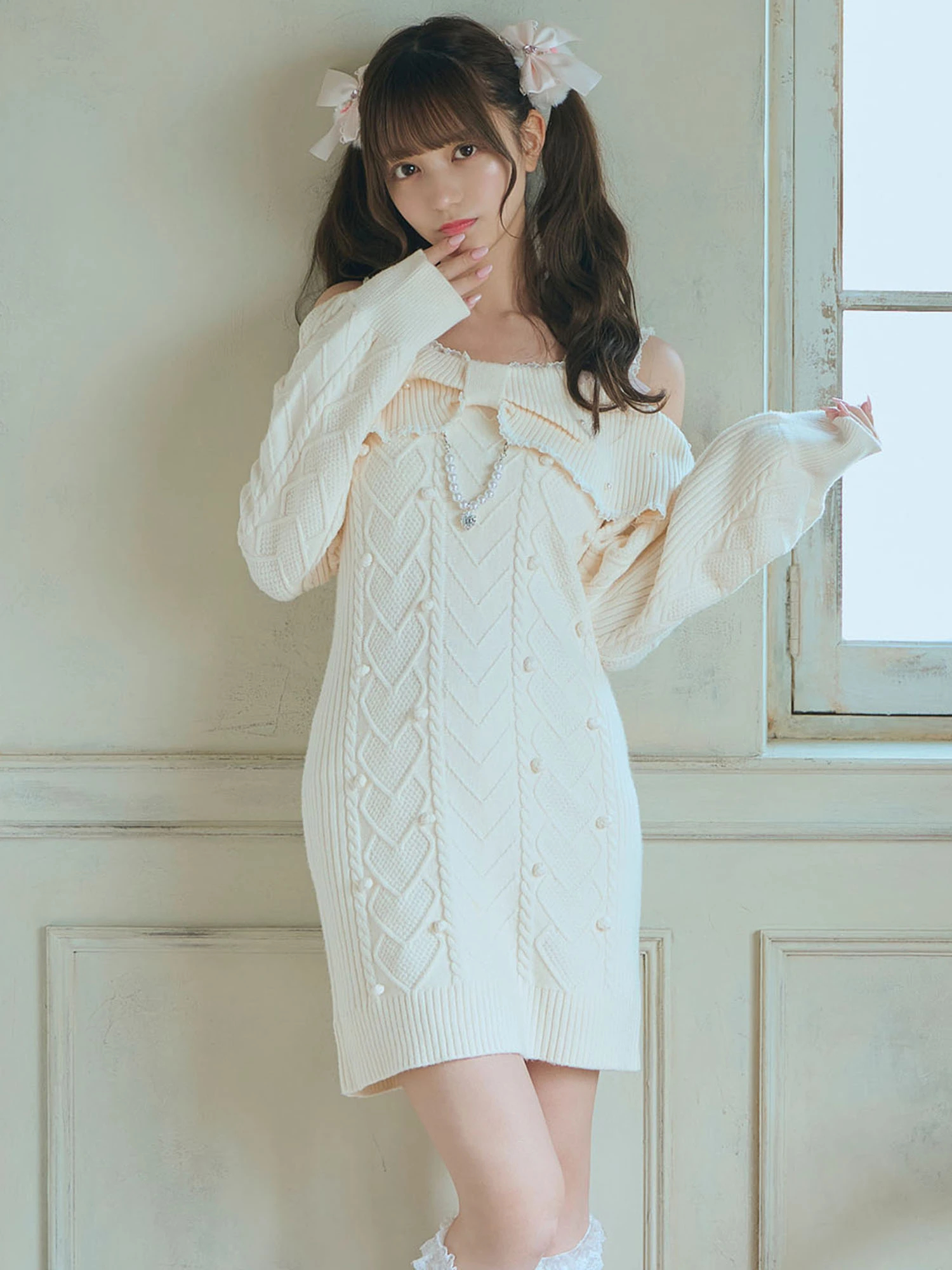 ねこちゃんニットワンピース - Ank Rouge(アンクルージュ)のワンピース