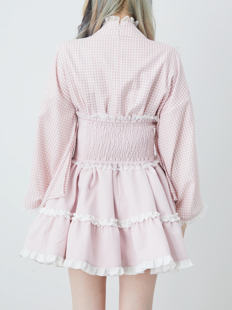 ギンガムメイド浴衣ドレス - Ank Rouge(アンクルージュ)の浴衣