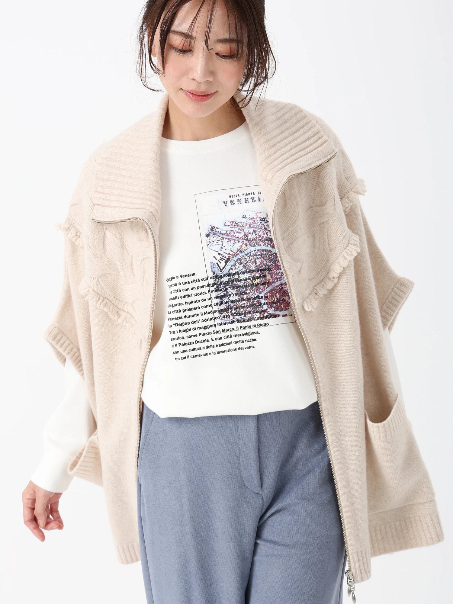 テンダー ポンチョ カーディガン ｜ PINORE（ピノーレ）｜.K online