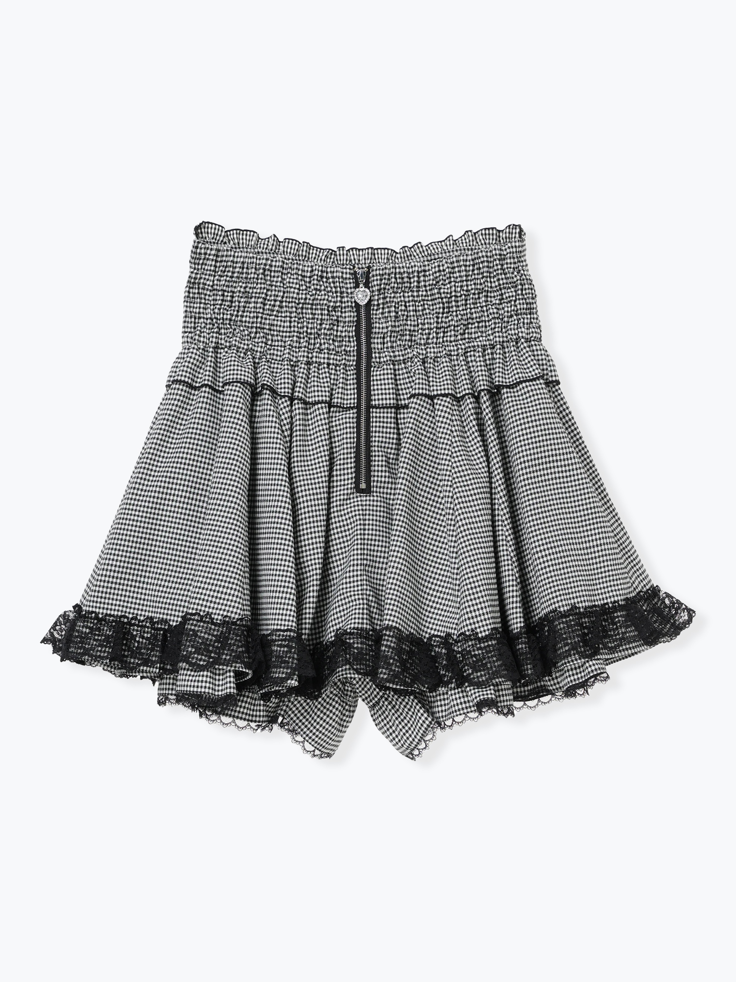 キラキラハートバックルレースアップスカパン（ショートパンツ｜ピンク