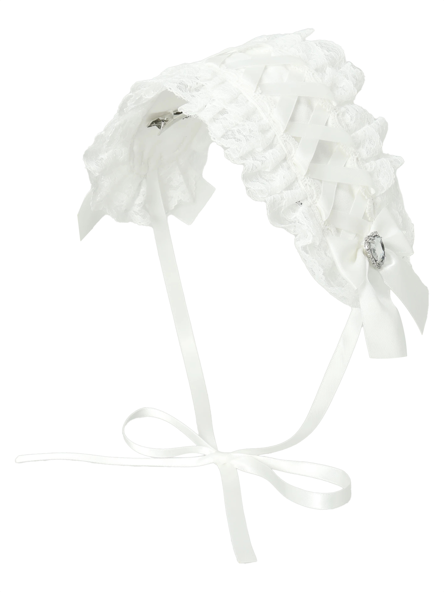 キラキラハートビジューヘッドドレス（アクセサリー｜オフホワイト