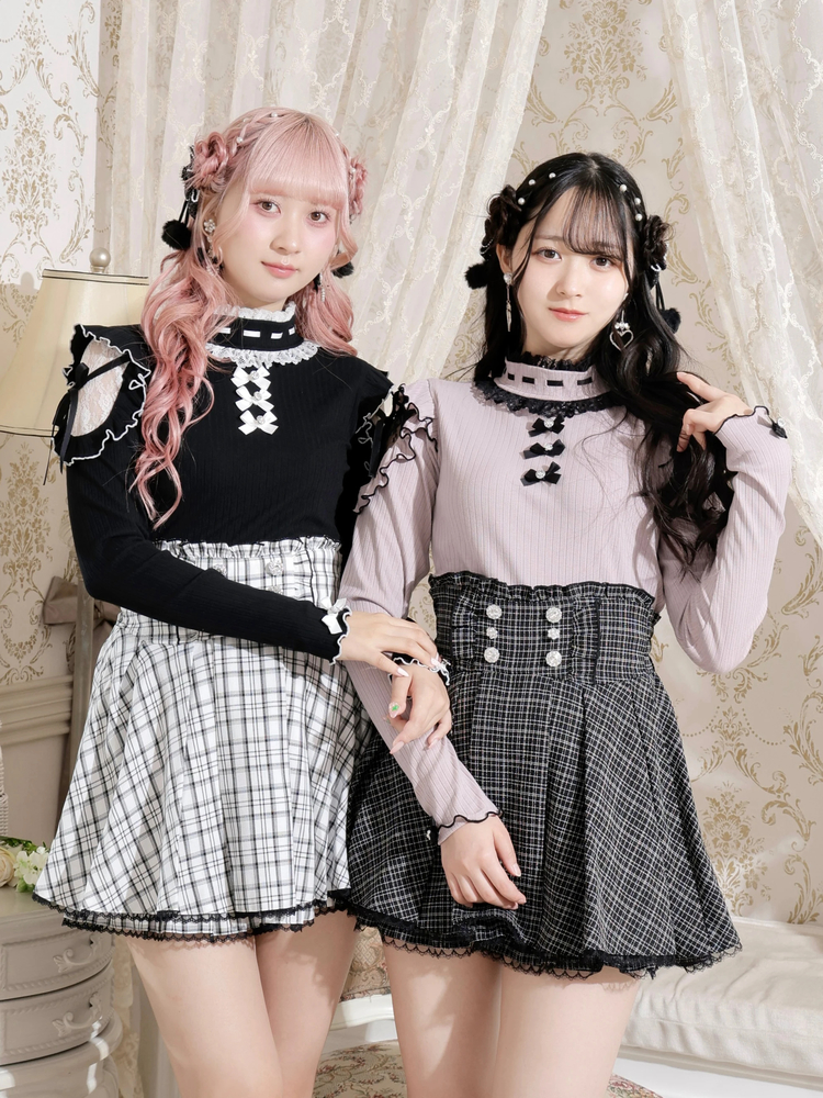 NOÉMIE ノエミー 青チェック レースアップ ワンピース 地雷系 量産型