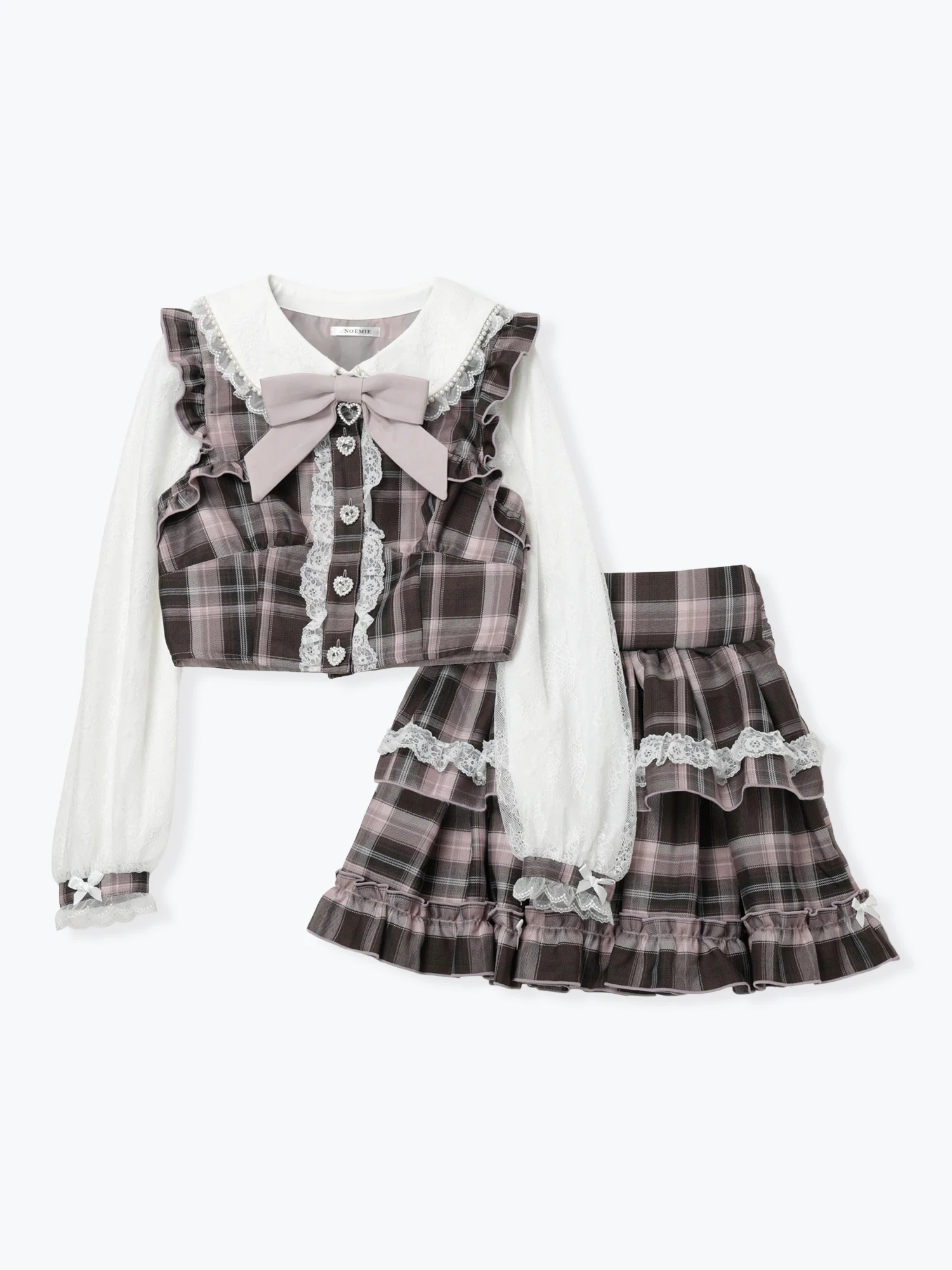 キラキラハートレイヤード風ティアードセットアップ（セットアップ