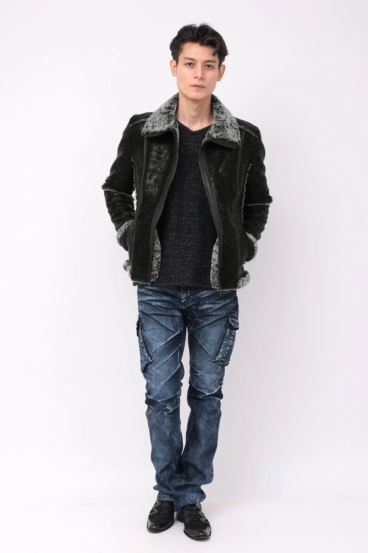 TORNADO MART∴マイクロファーボンディングブルゾン / TORNADO MART