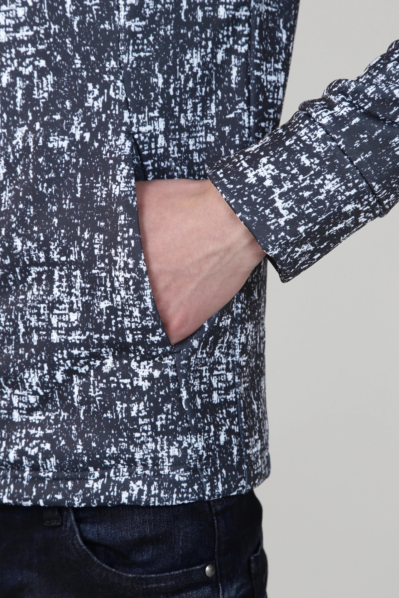 TORNADO MART∴ブロークンツィードプリントジップパーカ / TORNADO