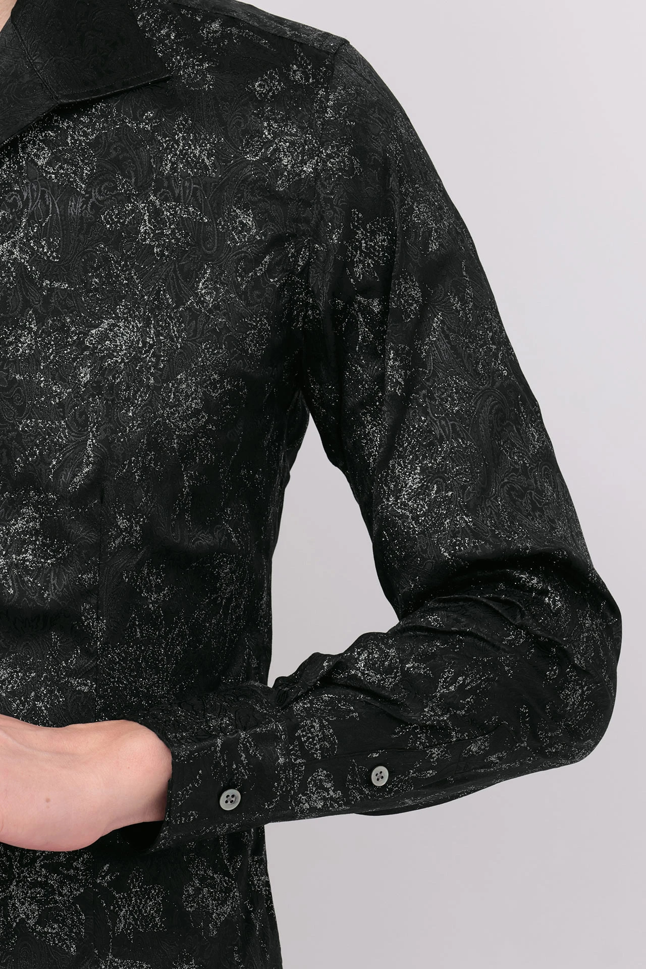 TORNADO MART∴ラメステッチ調フラワープリントシャツ / TORNADO MART