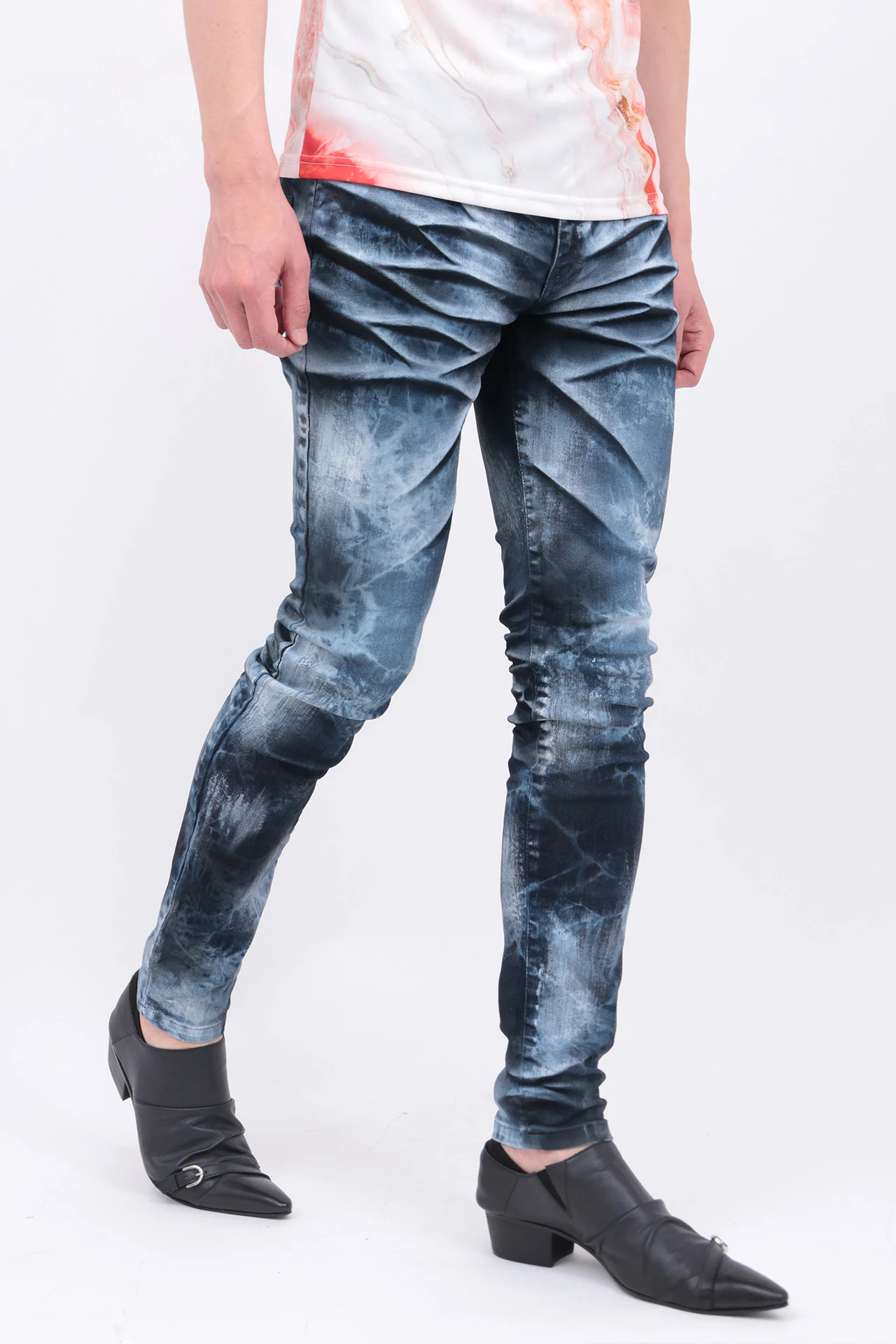 TORNADO MART∴ノイズタイダイブリーチスキニーデニム / TORNADO MART