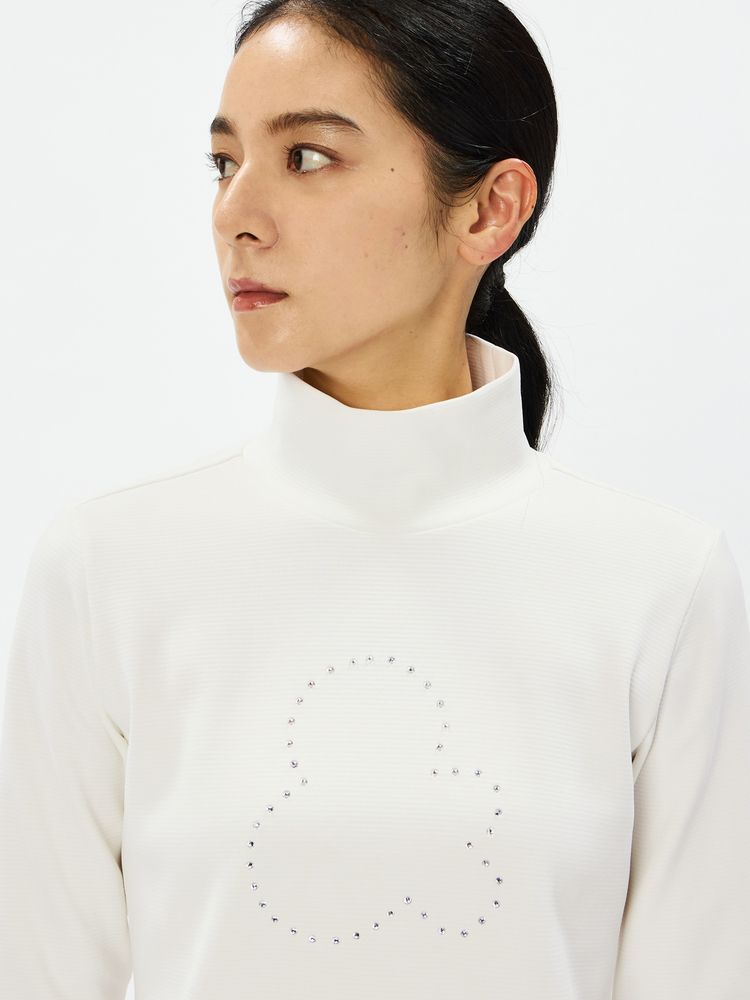 公式】テックワッフル長袖モックネックシャツ（レディース