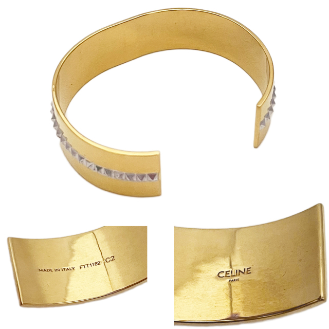 セリーヌ スタッズ バングル ゴールド CELINE - インポートセレクト