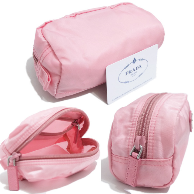 プラダ ナイロン 化粧ポーチ 1N0175 ピンク（ROSA) PRADA - インポート