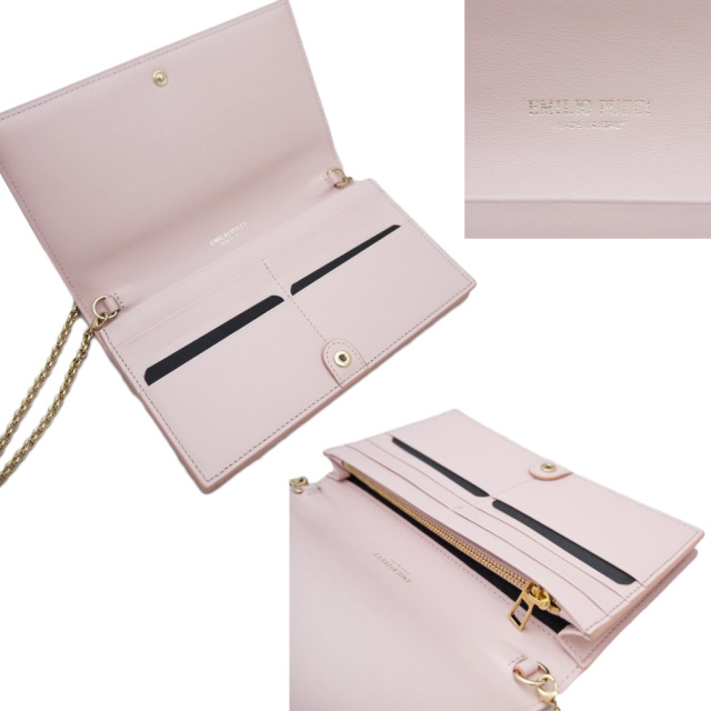 エミリオプッチ チェーン付き お財布バッグ（長財布・クラッチバッグ