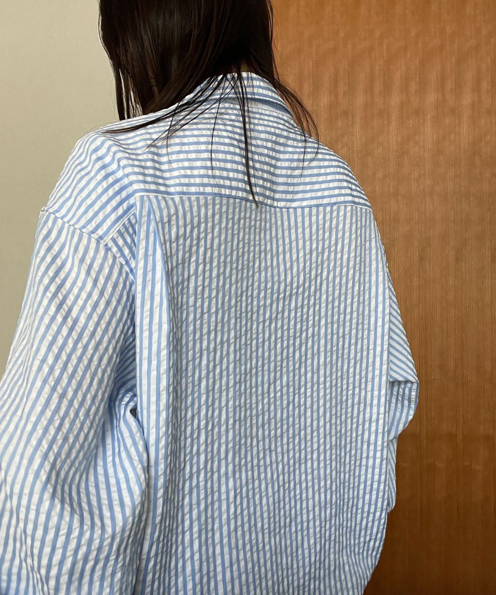 ストライプサッカーシャツ＆ショートパンツセット（シワレス） – IYAN