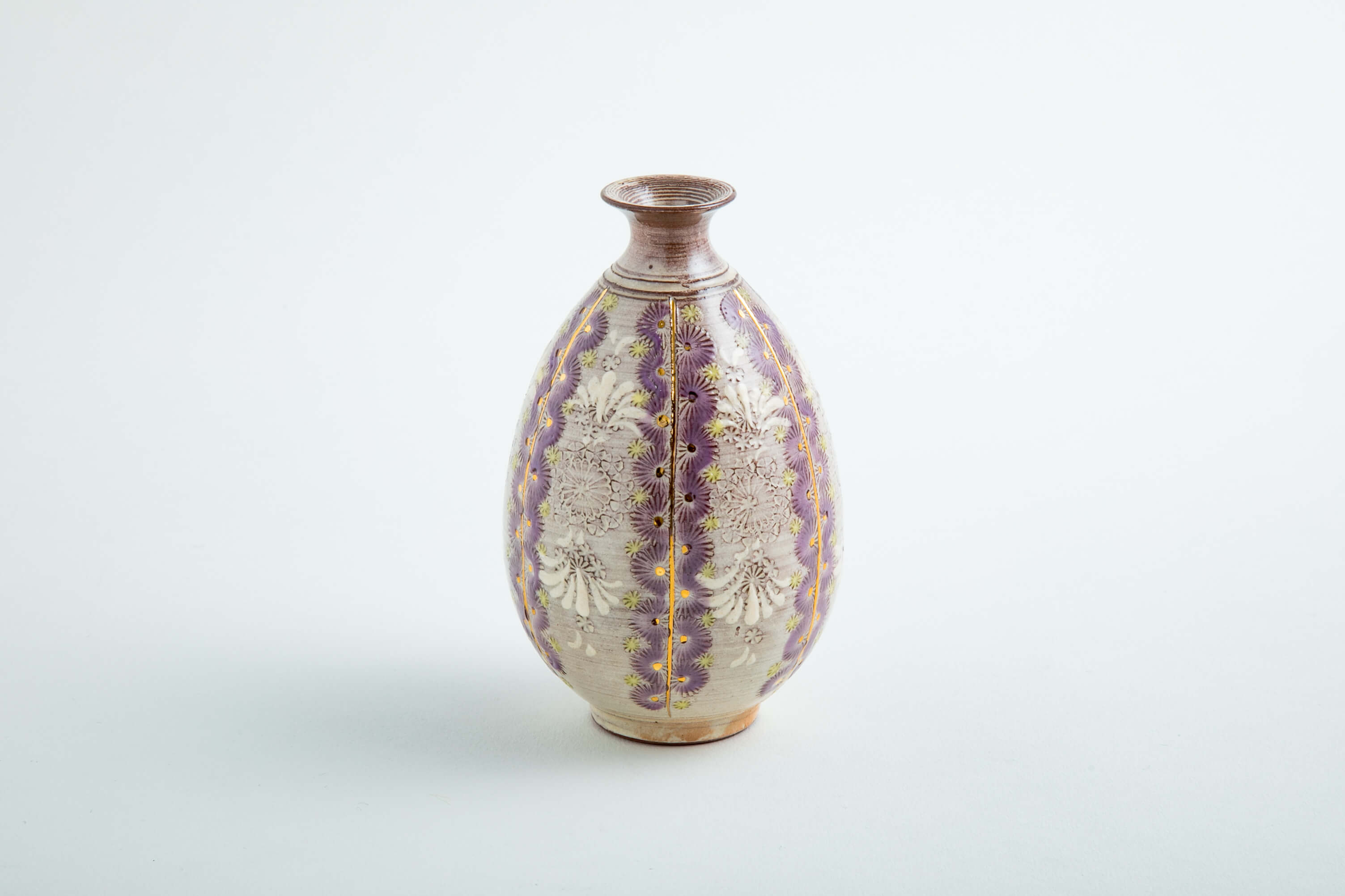 金彩紫三島 酒器