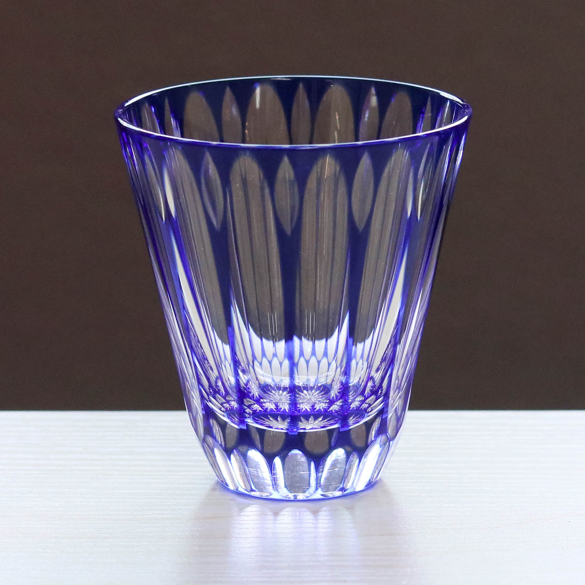 天満切子 フリーグラス | 雫 | 青 | 天満切子株式会社