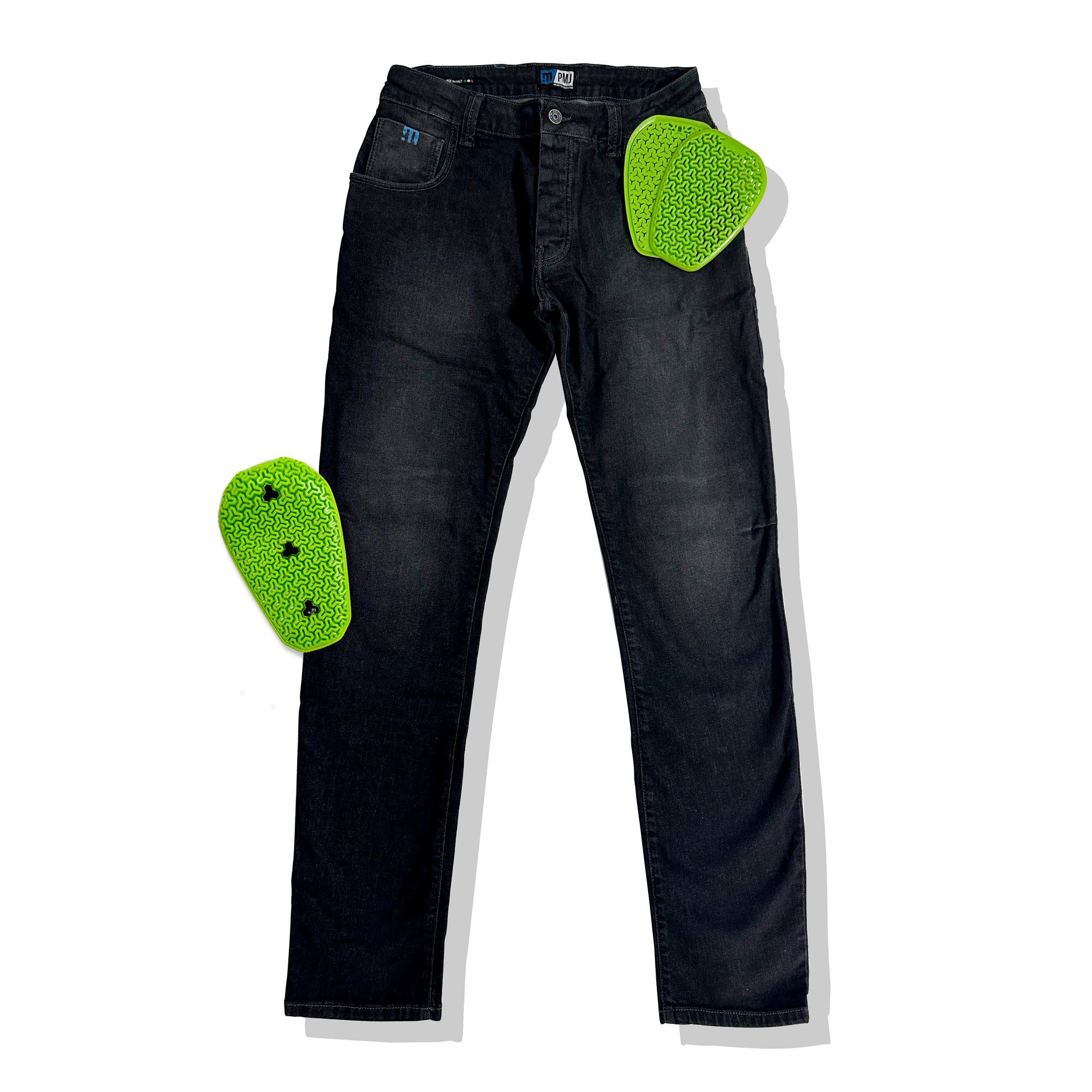 試着無料】PMJ ライダー - バイク パンツ デニム カジュアル 細身