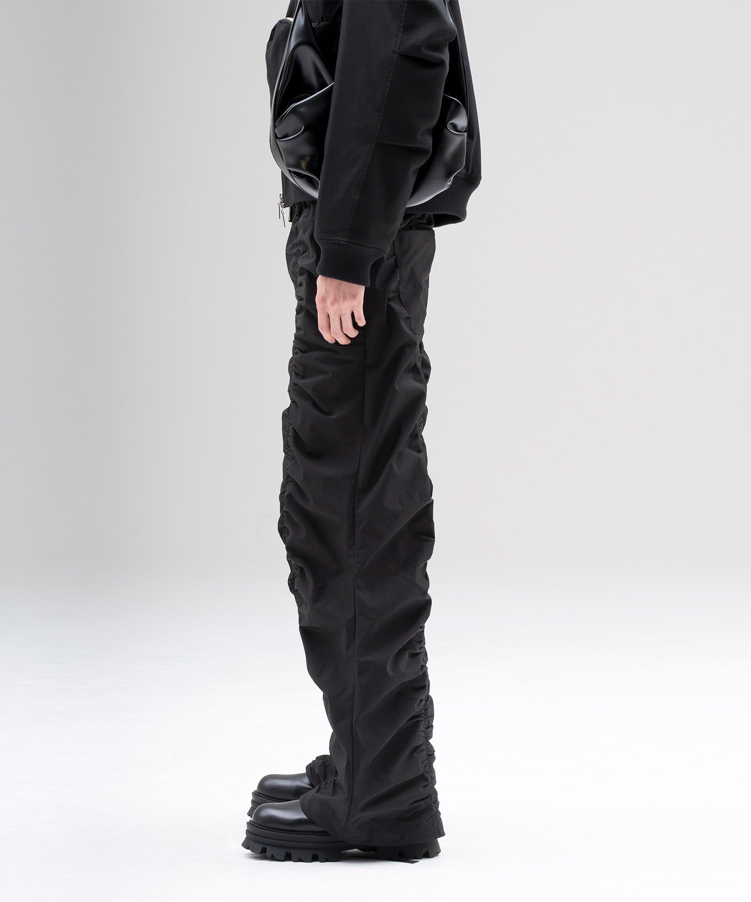 jent louis Side Line Tucked Pants ブラック M jent louis Side Line