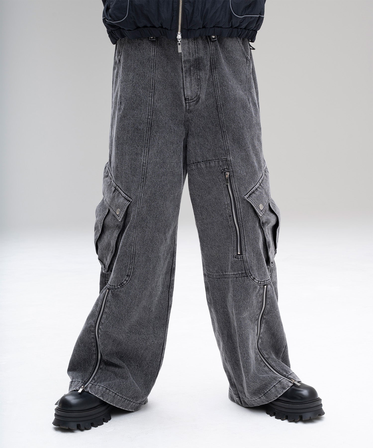 Zip slit Cargo Denim Pants – Jent Louis