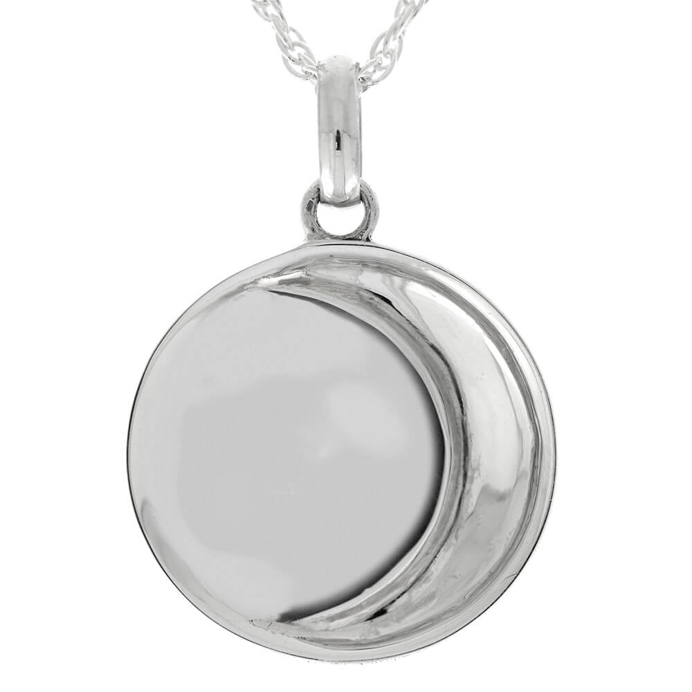 Moon Phase Necklace, Sterling Silver, Mother of Pearl | Jewelry By